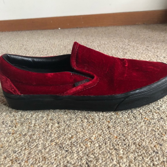 Classic Red Velvet Vans - Picture 3 of 4